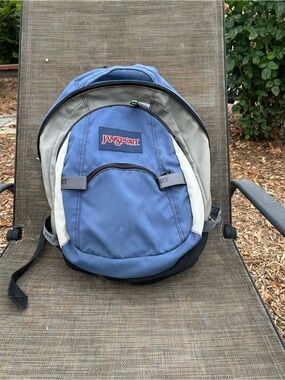 Jansport Blue and Gray Two-Tone Backpack